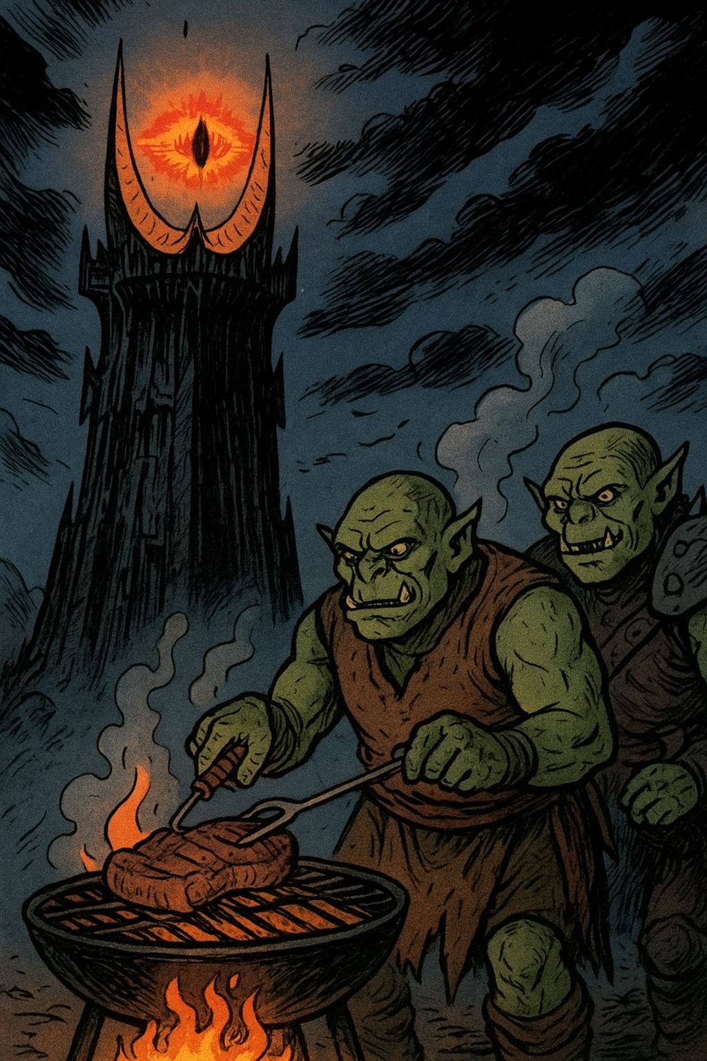Orcs grilling